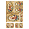 Transfer de Imagem Small Sagrado Coracao de Maria 9,8x15cm para Artesanato e Decoração Tis-034 - Litoarte