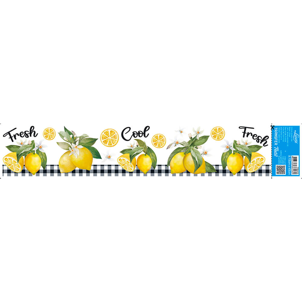Transfer de Imagem Têxtil Barra - Limonada 45x9,15cm para Artesanato e Customização em Tecido Ttb6-019 - Litoarte