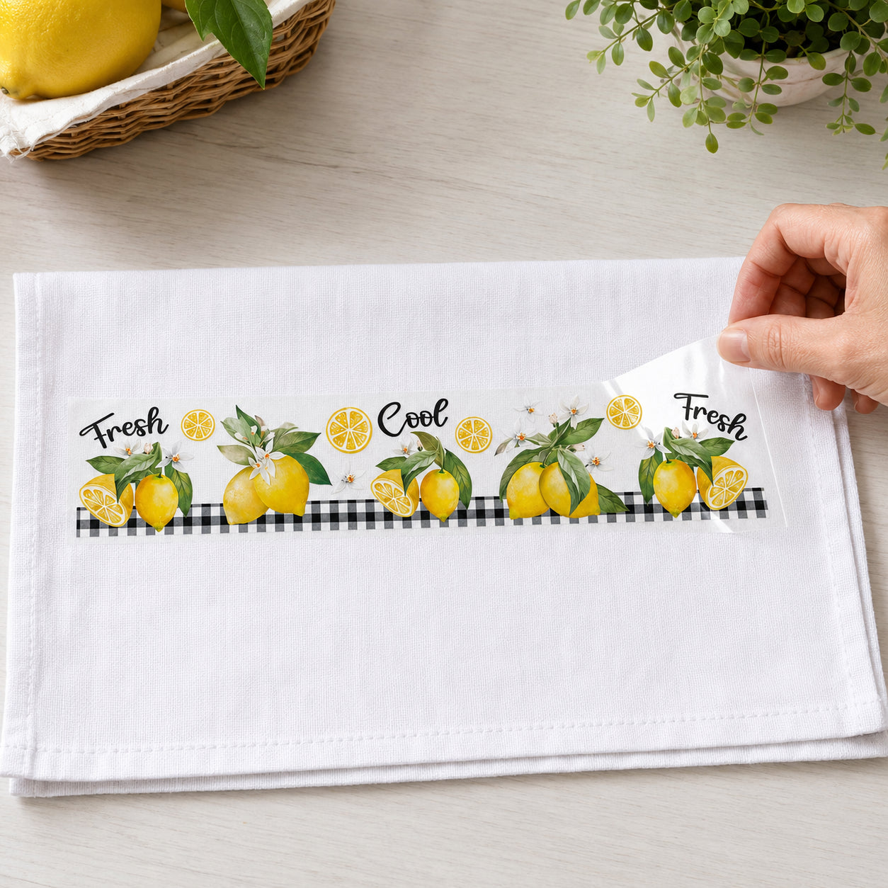 Transfer de Imagem Têxtil Barra - Limonada 45x9,15cm para Artesanato e Customização em Tecido Ttb6-019 - Litoarte