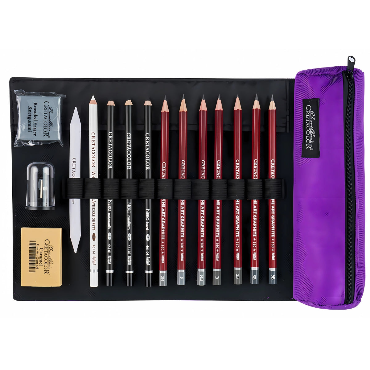 Conjunto para Desenho Cretacolor Pencil Wrap Beginner com 16 Peças - Lilás 400 72