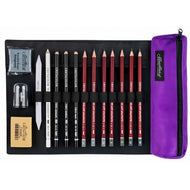 Conjunto para Desenho Cretacolor Pencil Wrap Beginner com 16 Peças - Lilás 400 72