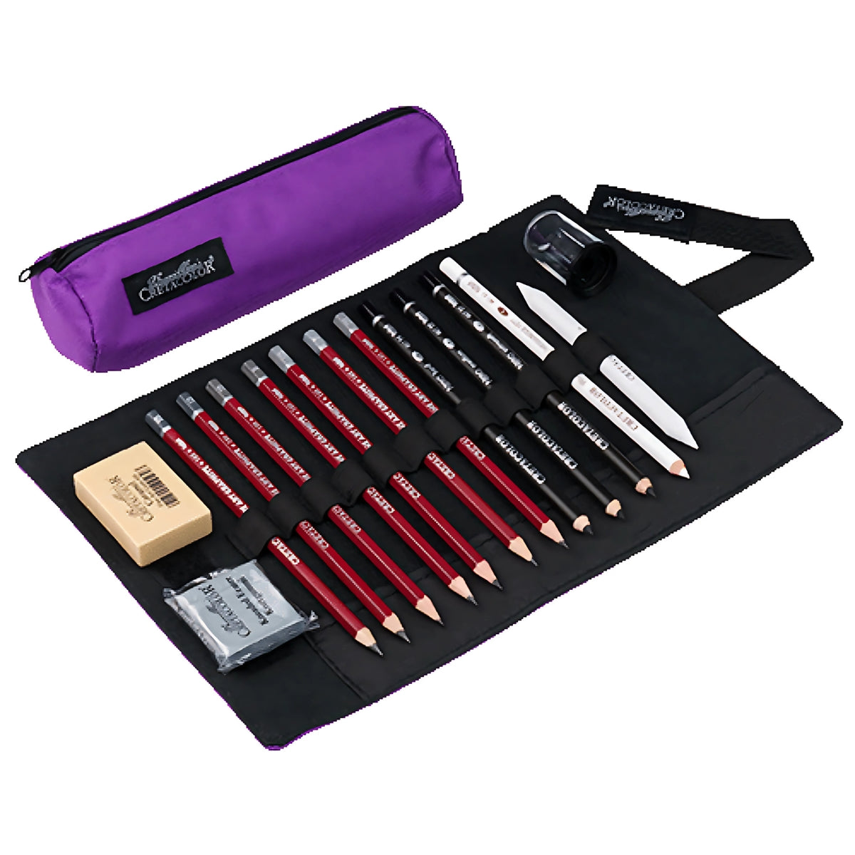 Conjunto para Desenho Cretacolor Pencil Wrap Beginner com 16 Peças - Lilás 400 72