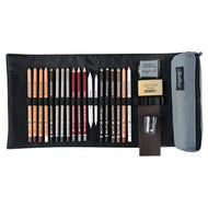 Conjunto para Desenho Cretacolor Pencil Wrap Professional com 24 Peças - Cinza 400 76