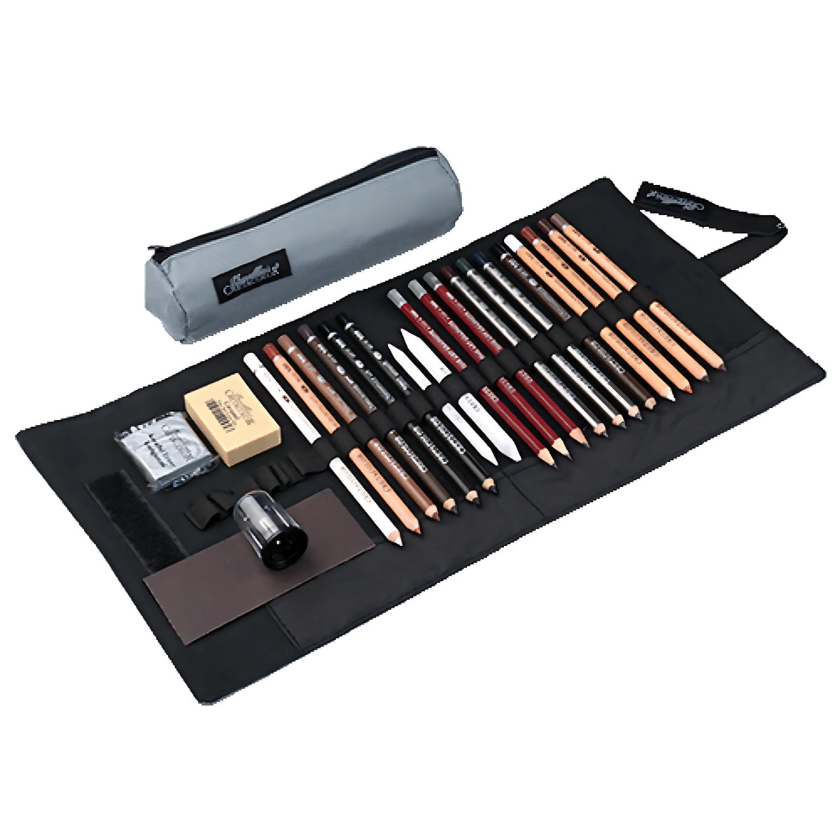 Conjunto para Desenho Cretacolor Pencil Wrap Professional com 24 Peças - Cinza 400 76