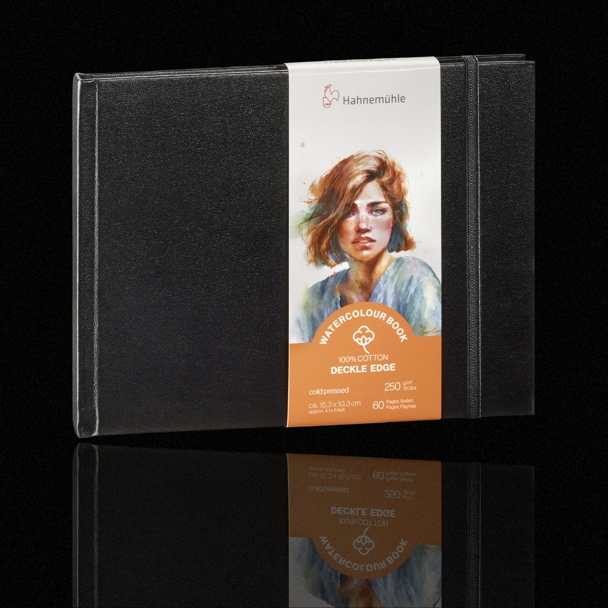 Bloco de Papel para Aquarela Artesanal Hahnemühle Deckle Edge 250g/m² 15,3x10,3cm 30 Folhas Paisagem