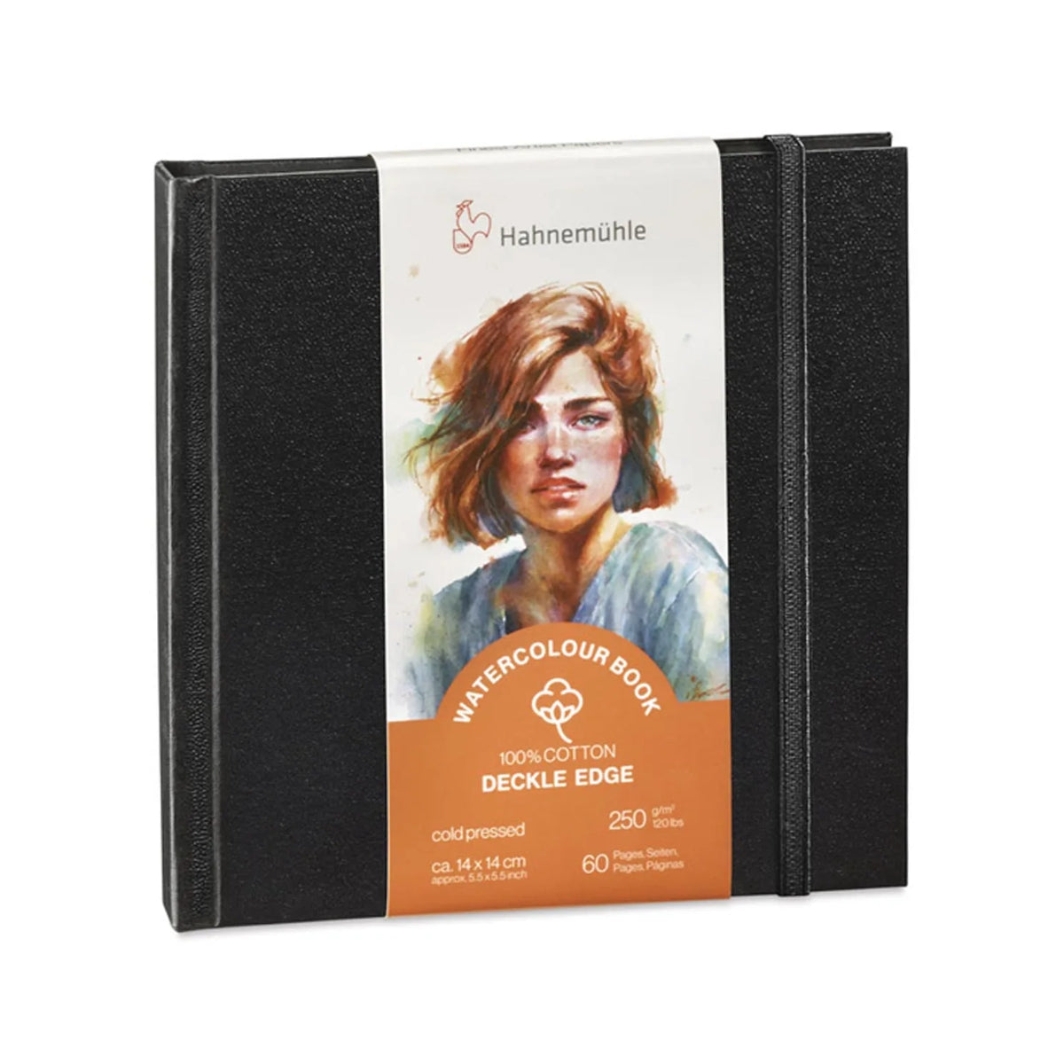 Bloco de Papel para Aquarela Hahnemühle Deckle Edge 250g/m² Quadrado 14x14cm com 30 Folhas