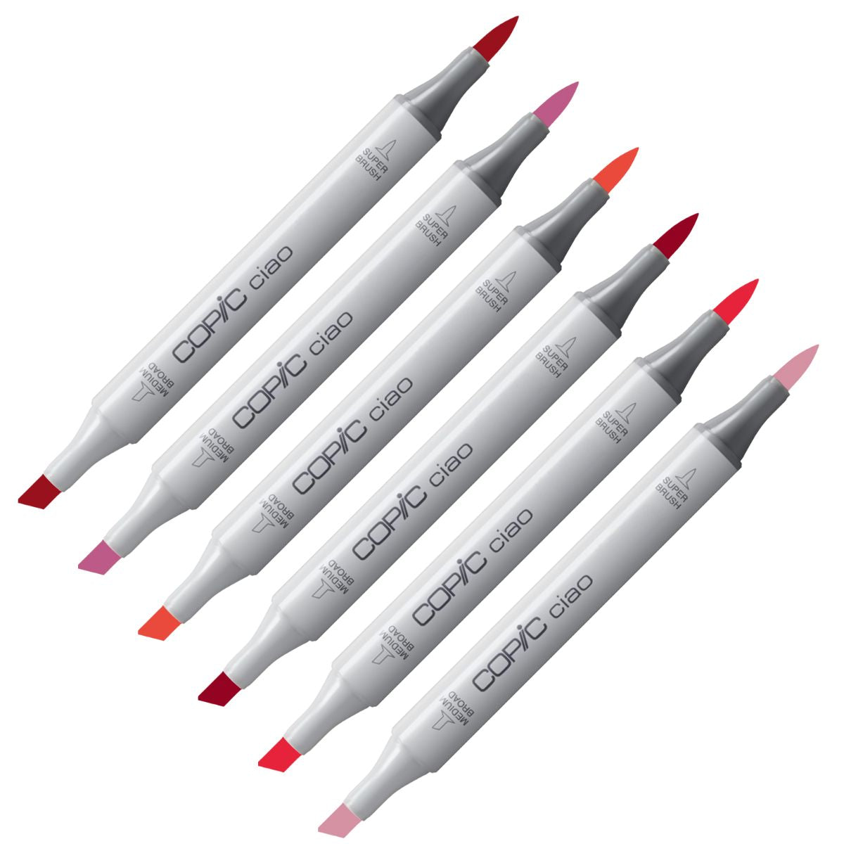 Caneta Marcador Copic Ciao Ponta Dupla Tons de Vermelhos - R e RV