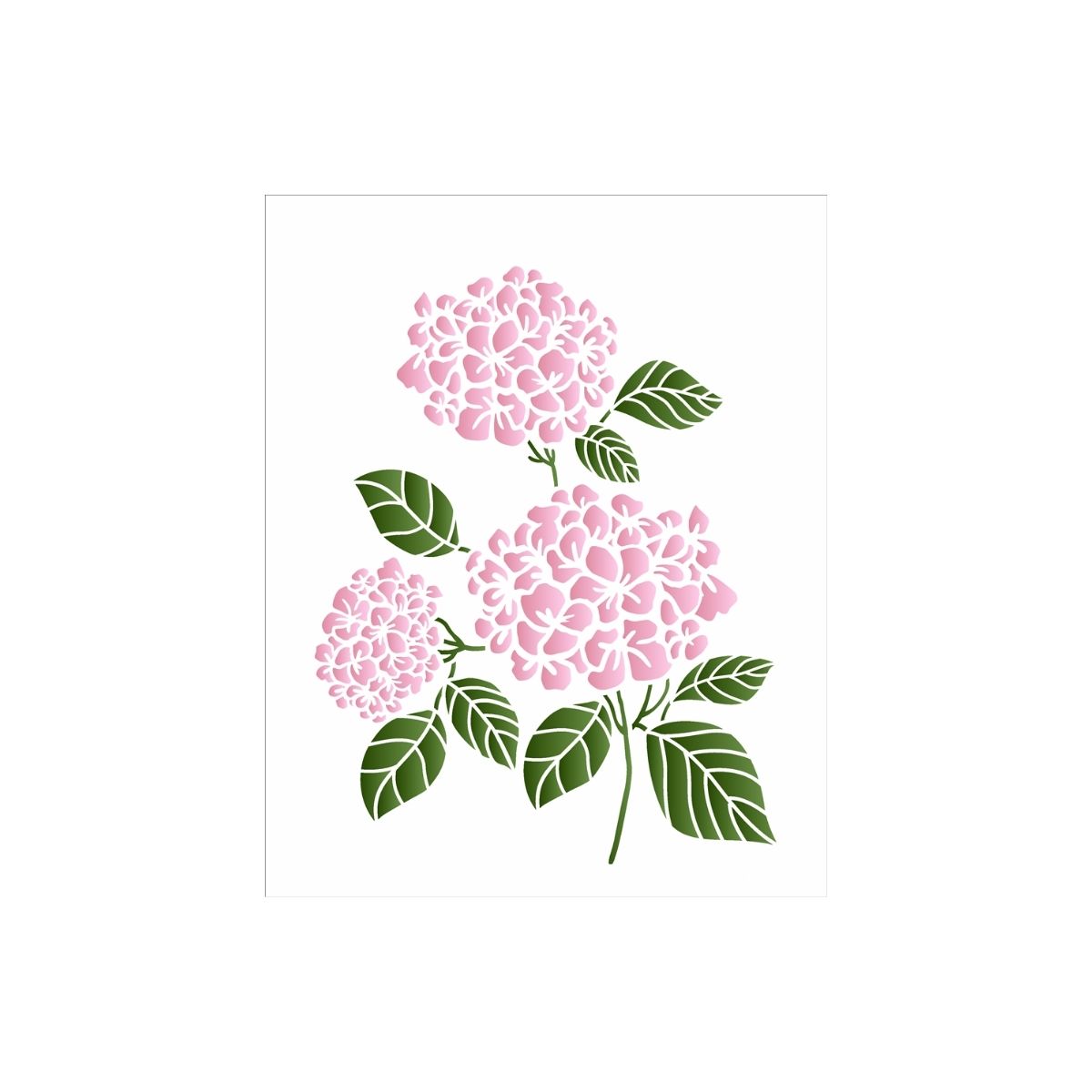 Stencil Opa 20x25cm - Flores Hortênsias - 3409