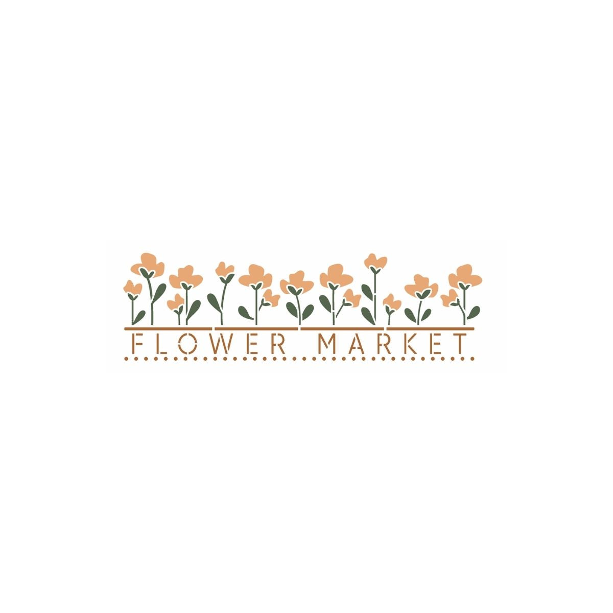 Stencil Opa 10x30cm - Farmhouse Flower Market - 3649
