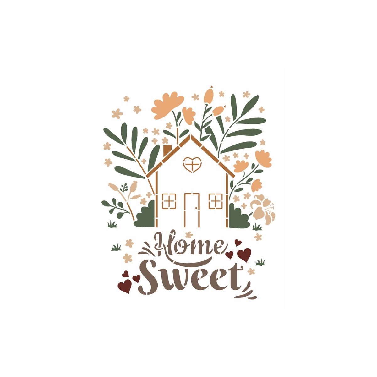 Stencil Opa 20x25cm - Casa Home Sweet - 3654