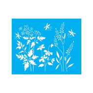 Stencil Opa 20x25cm - Grama Selvagem e Vagalumes - 3671