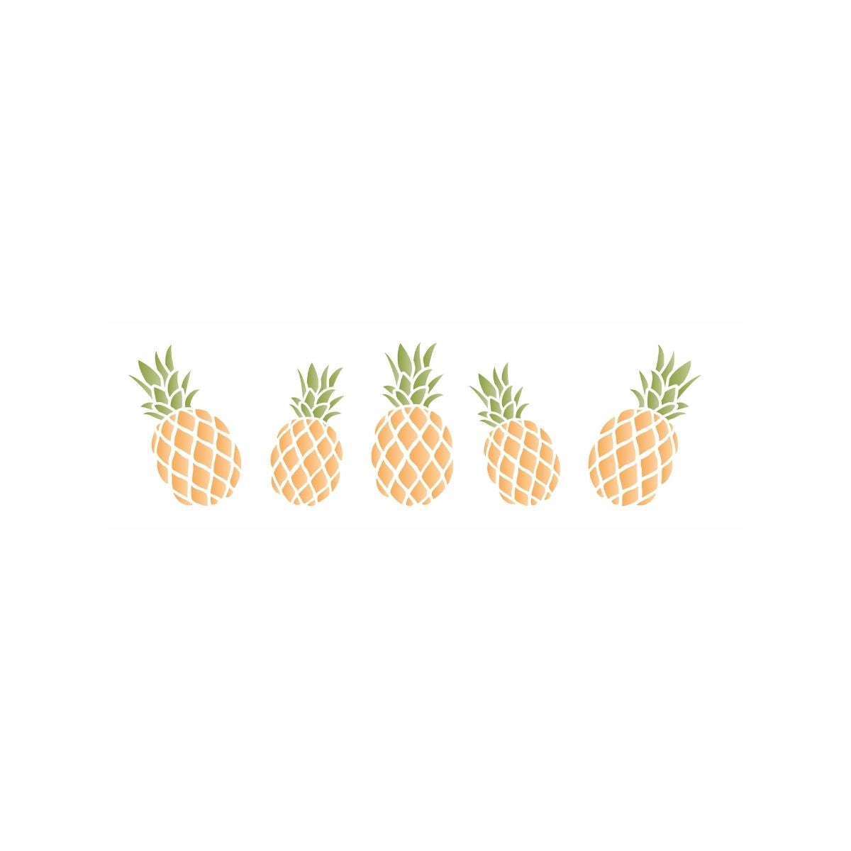 Stencil Opa 10x30cm - Frutas Abacaxis - 3675