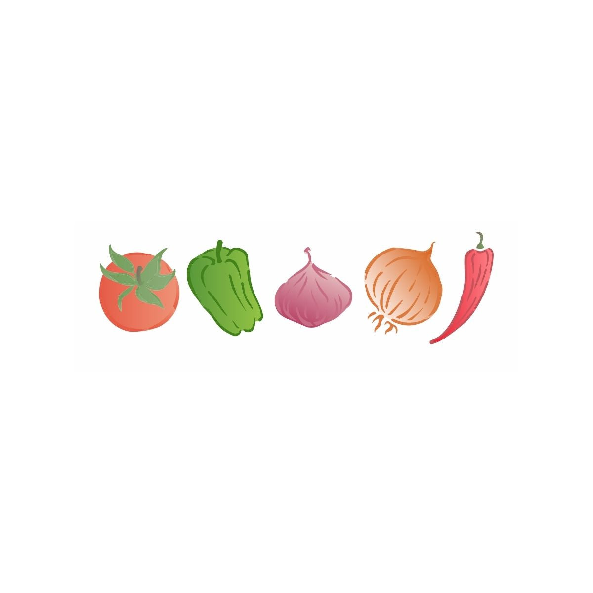 Stencil Opa 10x30cm - Legumes Diversos Ii - 3682