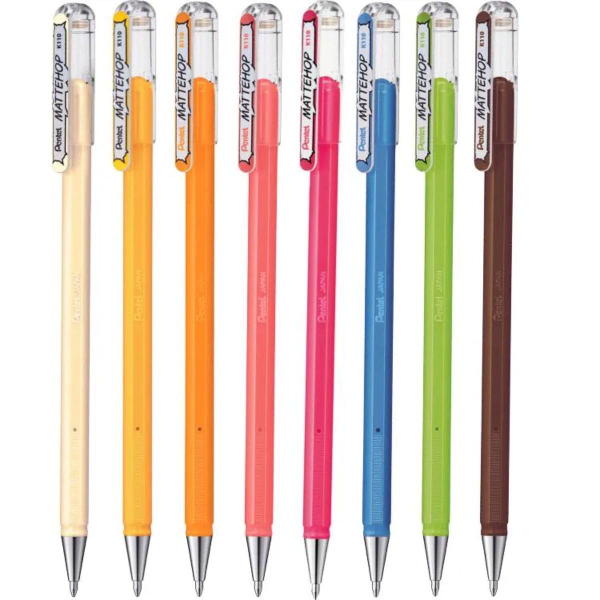 Kit Caneta Gel Mattehop 1,0mm 8 Cores Pastel - Pentel