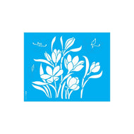Stencil Opa 20x25cm - Flores Açafrão-da-terra - 3545