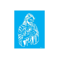 Stencil Opa 20x25cm - Religião Jesus e Cordeiro - 3554