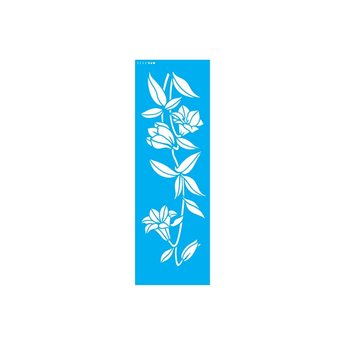 Stencil Opa 10x30cm - Flores Lírio Nepalense - 3534