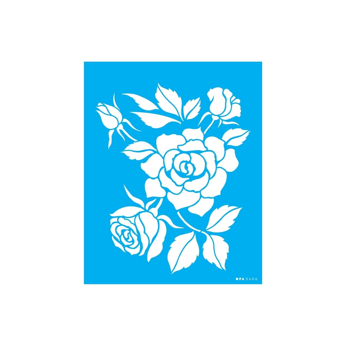Stencil Opa 20x25cm - Flor Rosas Ii - 3406