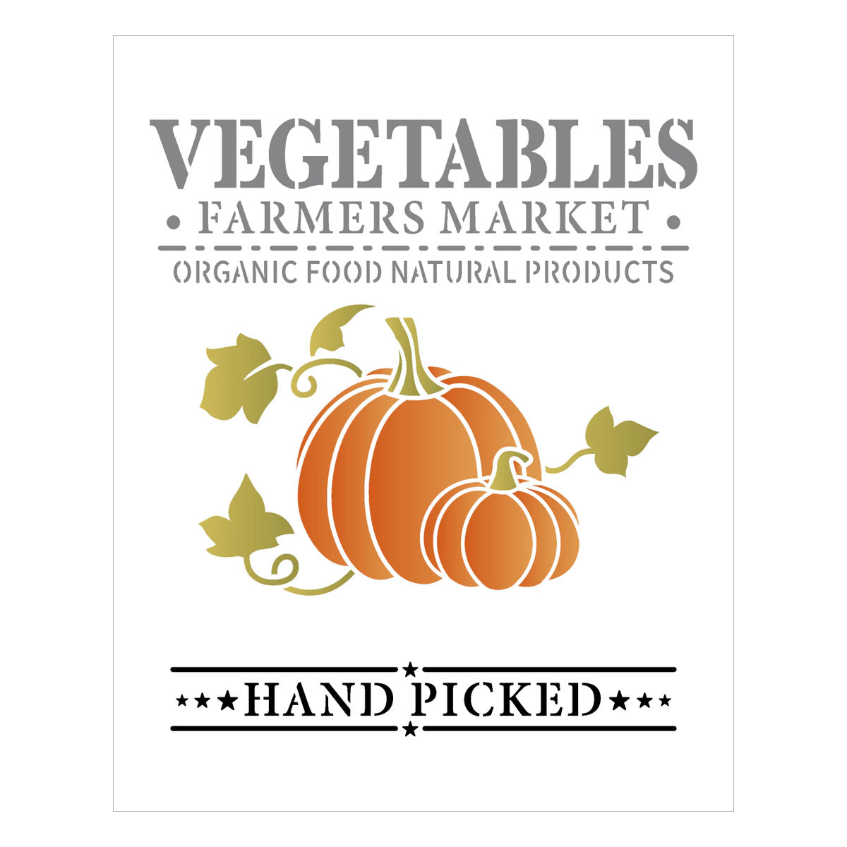 Stencil Farmhouse Vegetables Farmers Market 20x25cm para Pintura Decorativa e Artesanato 3174 - Opa