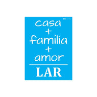 Stencil Opa 15x20cm - Frase Casa, Família e Amor - 2704