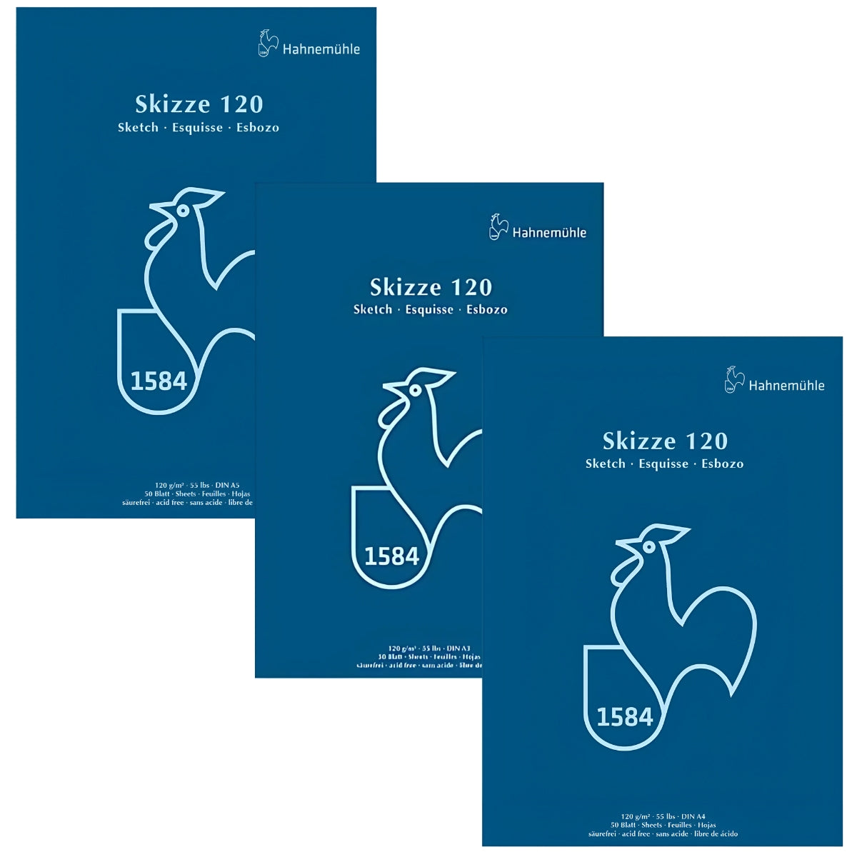 Bloco de Papel para Desenho Hahnemühle Skizze Sketch 120 g/m² 50 Folhas