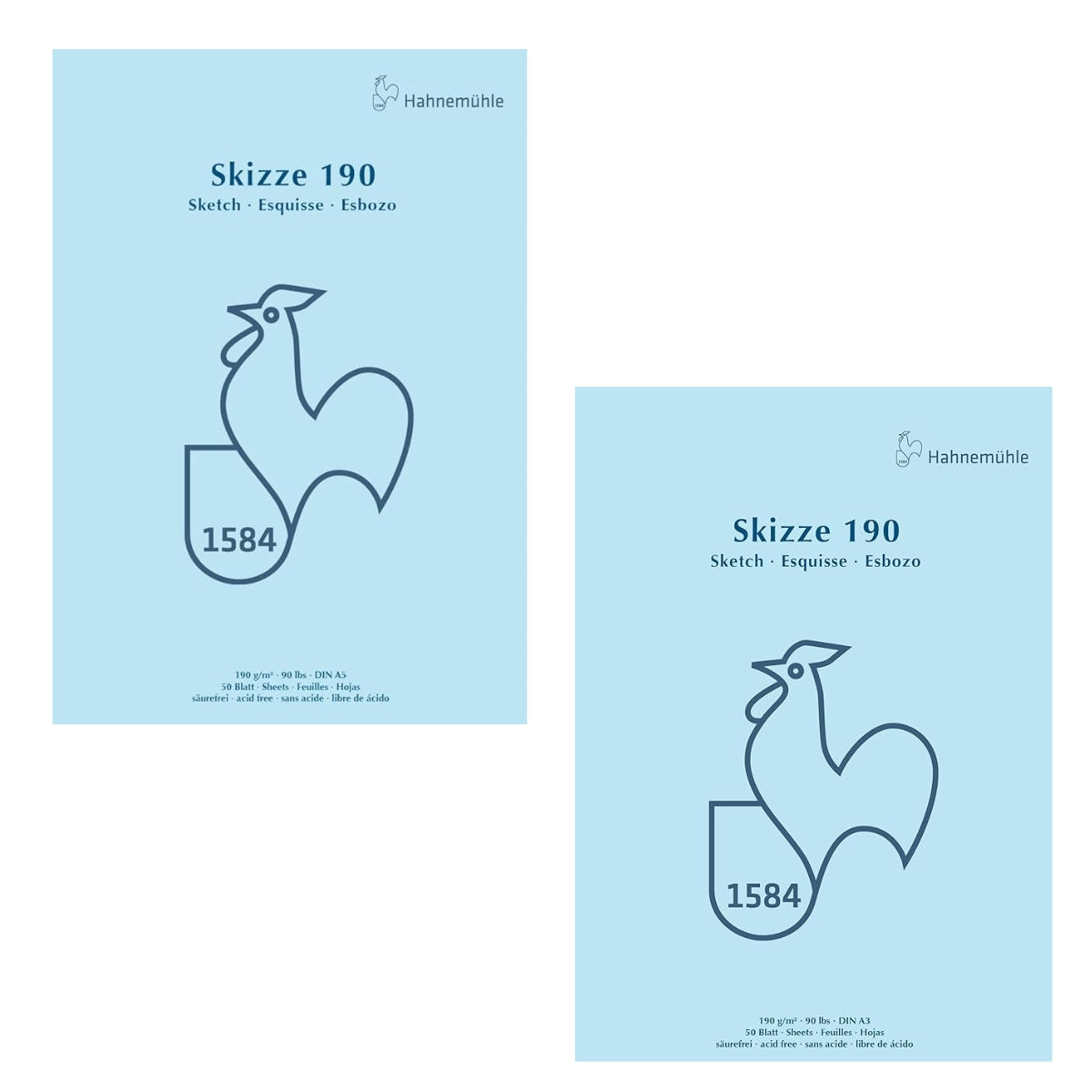 Bloco de Papel para Desenho Hahnemühle Skizze Sketch 190g/m² Com 50 Folhas