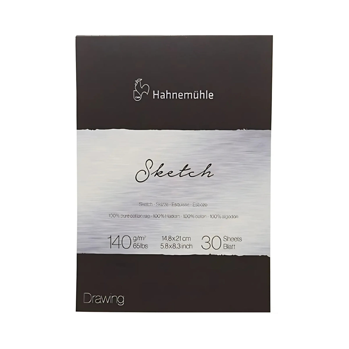 Bloco de Papel para Desenho Hahnemühle The Collection Sketch 100% Algodão 140g/m² Com 30 Folhas