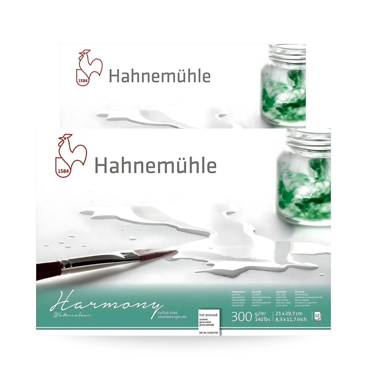 Bloco de Papel para Aquarela Hahnemühle Harmony 300g/m² Textura Satinada A3 e A4 Com 12 folhas