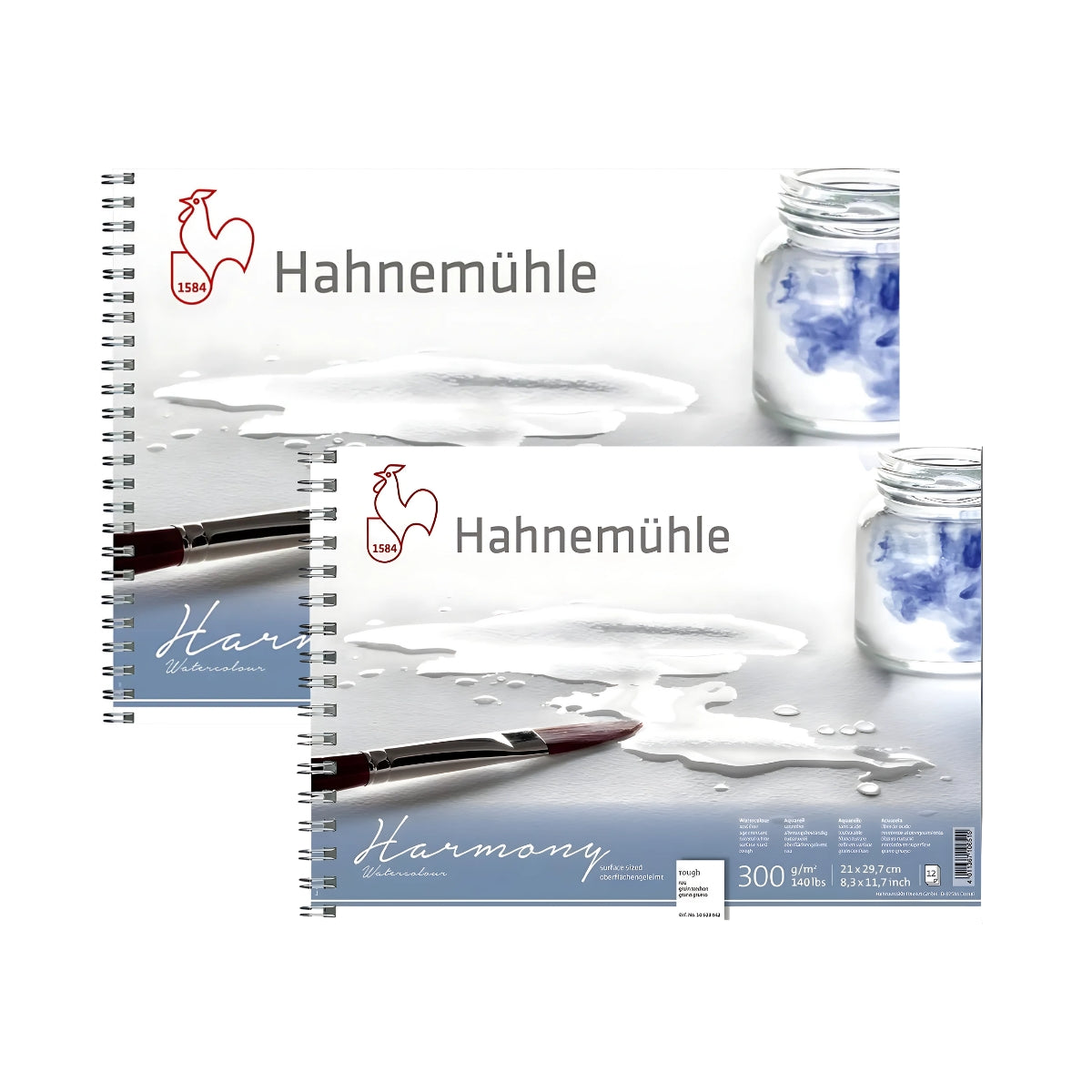 Bloco de Papel para Aquarela Hahnemühle Harmony 300g/m² Textura Rugosa com Espiral 12 Folhas