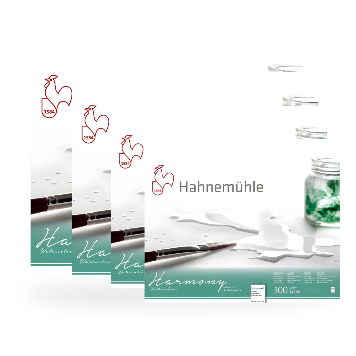 Bloco de Papel para Aquarela Hahnemühle Harmony 300g/m² Textura Satinada Com 12 Folhas