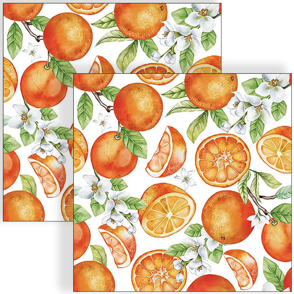 Guardanapo para Decoupage Ambiente 33x33cm com 20 Unidades - Flor de Laranjeira