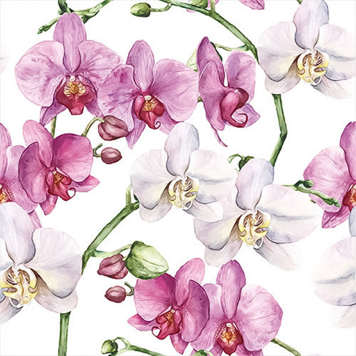 Guardanapo para Decoupage Ambiente 33x33cm com 20 Unidades - Flor Orquídea
