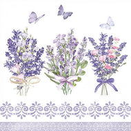 Guardanapo para Decoupage Ambiente 33x33cm com 20 Unidades - Lavanda e Borboletas