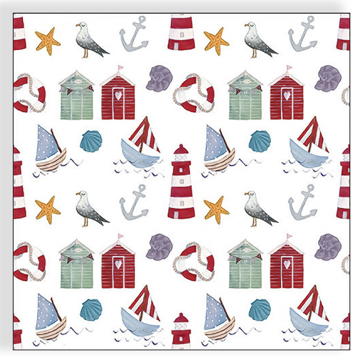 Guardanapo para Decoupage Ambiente 33x33cm com 20 Unidades - Itens Náuticos e Marítimos