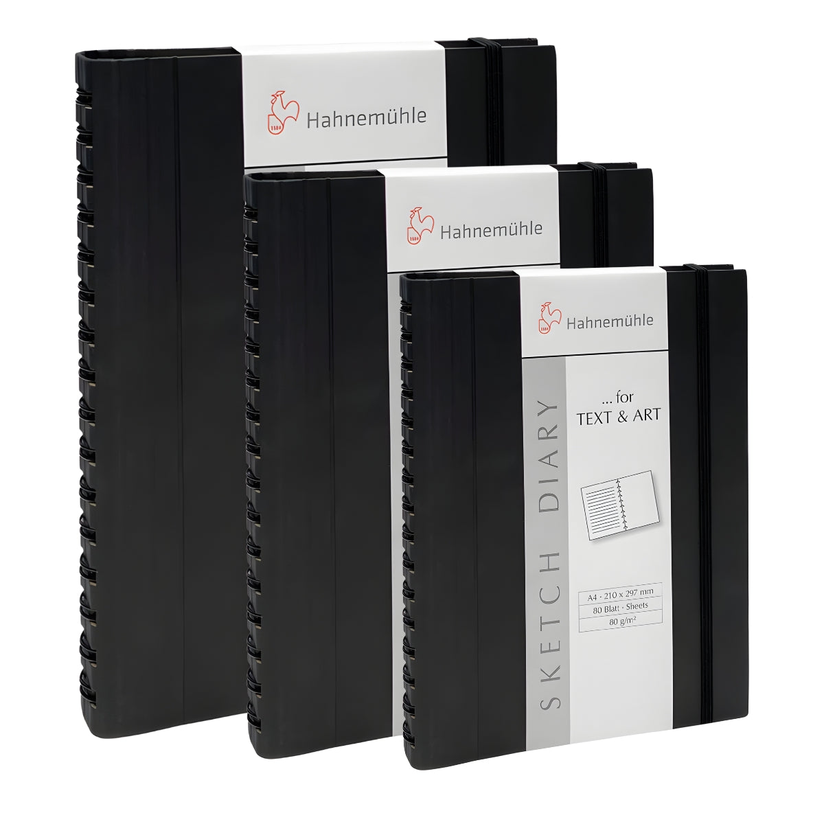 Caderno de Desenho Hahnemühle Sketch Diary com Espiral 120g/m² Com 60 Folhas