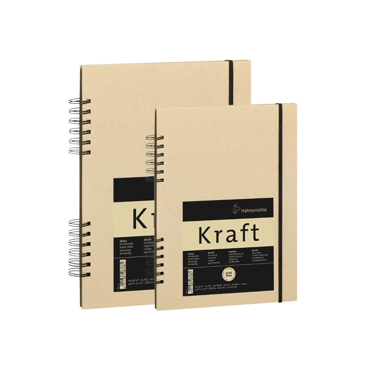 Caderno de Desenho Hahnemühle Kraft Sketch Book 120g/m² Com 80 Folhas