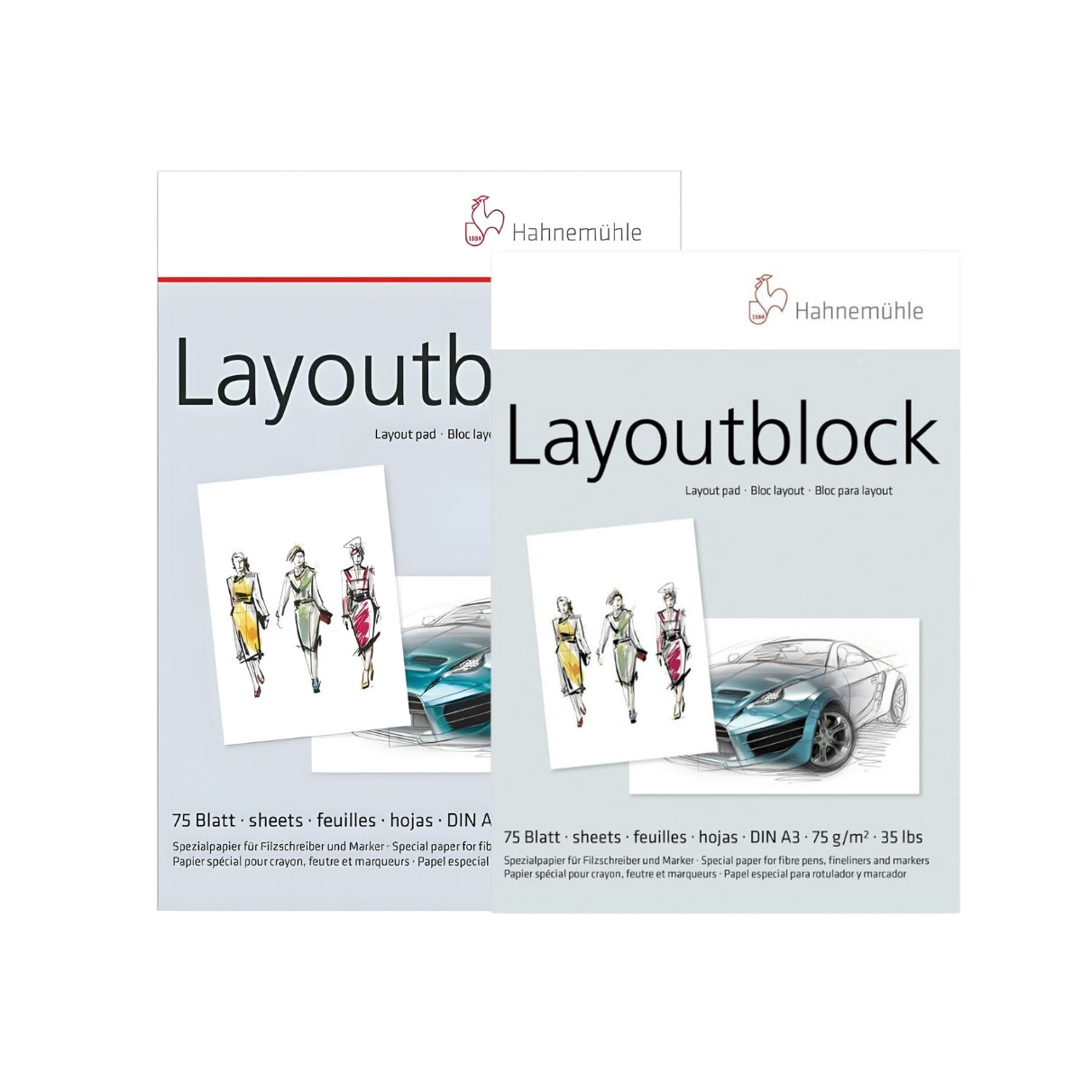 Bloco de Desenho Hahnemühle Layout Pad 75g/m² Com 75 Folhas