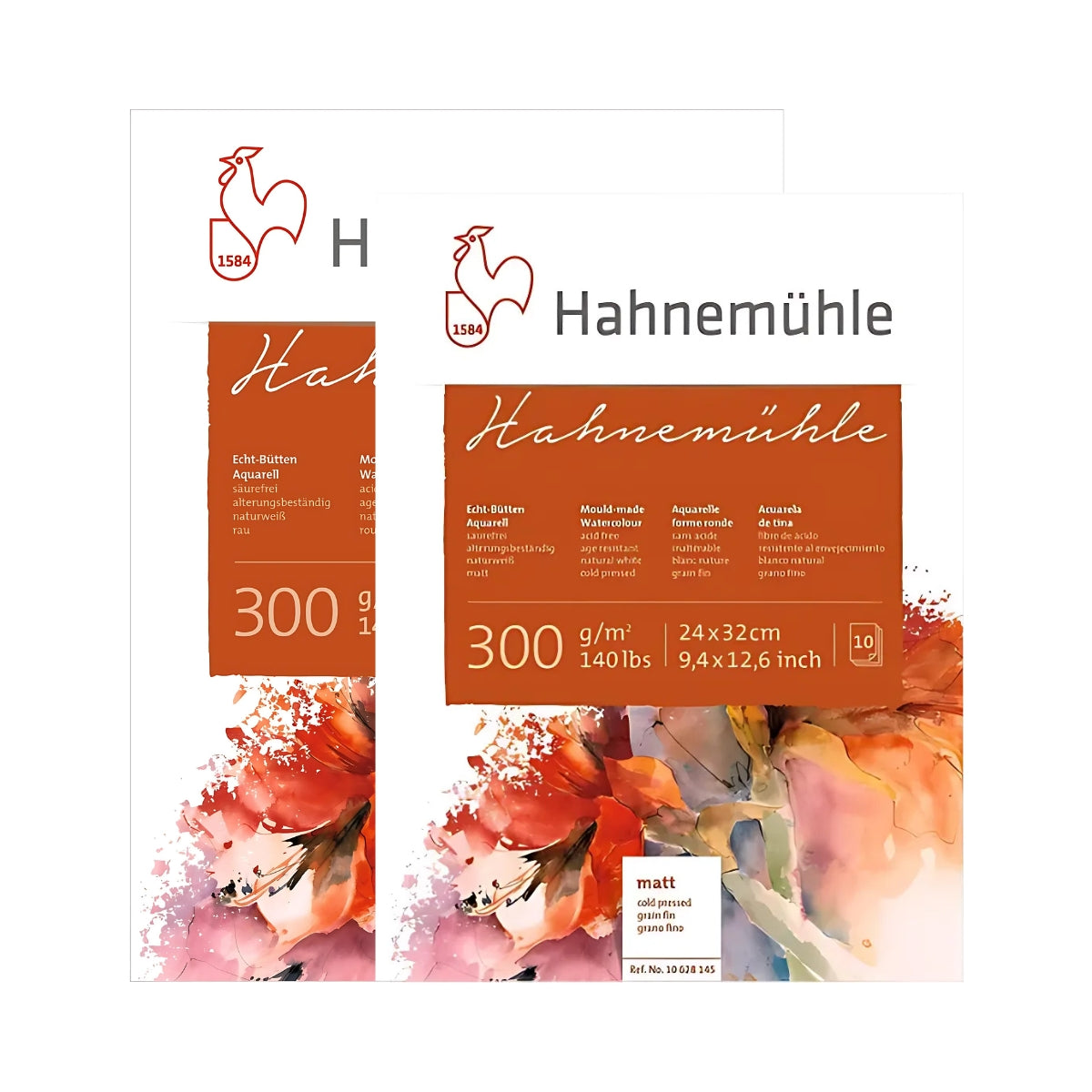 Bloco de Papel para Aquarela Hahnemühle 300g/m² Textura Fina com 10 Folhas