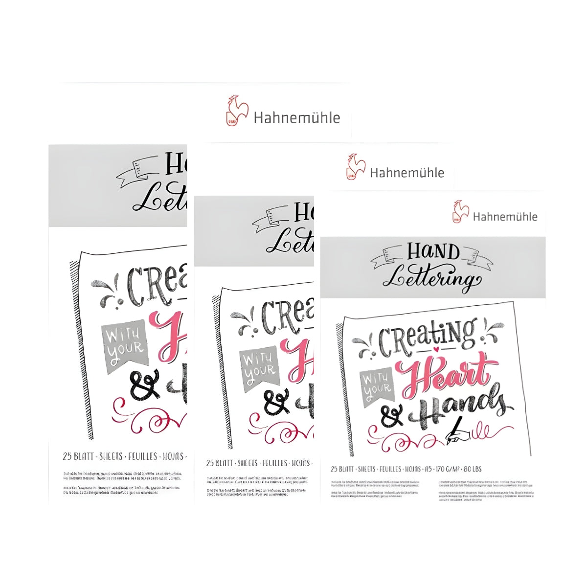 Bloco de Desenho Hahnemühle Hand Lettering 170g/m² com 25 Folhas