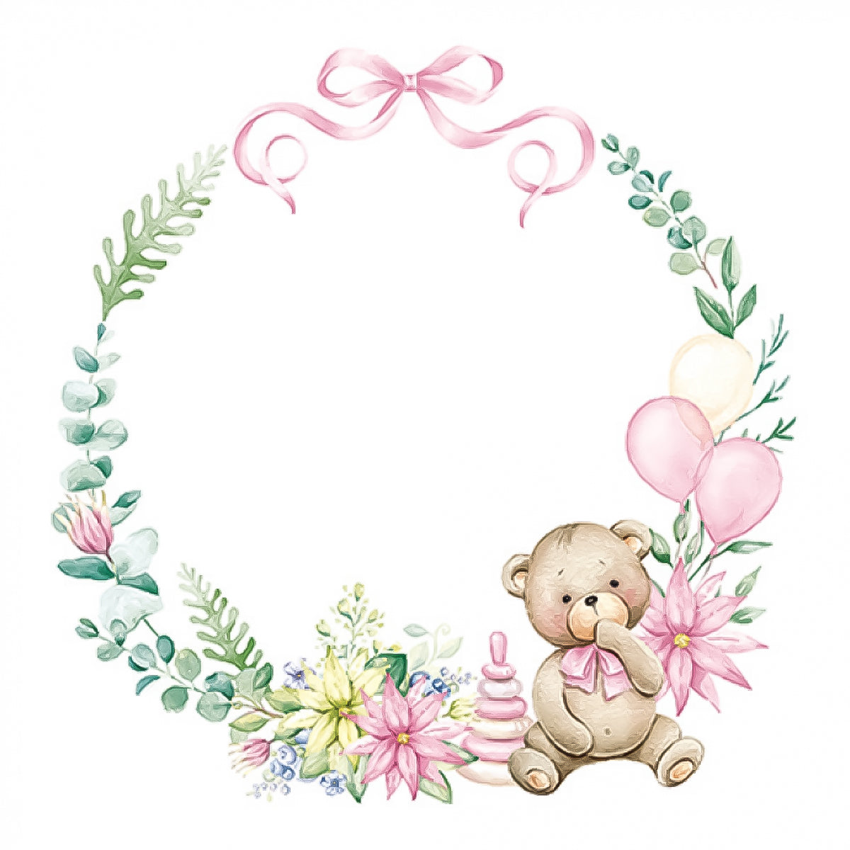 Guardanapo para Decoupage Ambiente 33x33cm com 2 Unidades - Guirlanda de Nascimento Rosa