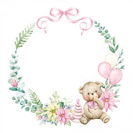 Guardanapo para Decoupage Ambiente 33x33cm com 2 Unidades - Guirlanda de Nascimento Rosa