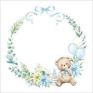 Guardanapo para Decoupage Ambiente 33x33cm com 2 Unidades - Guirlanda de Nascimento Azul