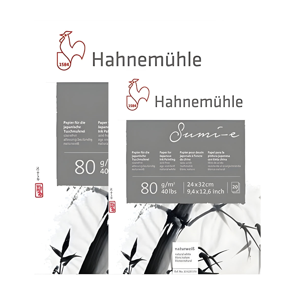 Bloco de Desenho Hahnemühle Sumi-e 80g/m² com 20 Folhas
