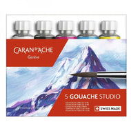 Estojo De Tinta Guache Studio Caran d?Ache 10ml com 05 Cores