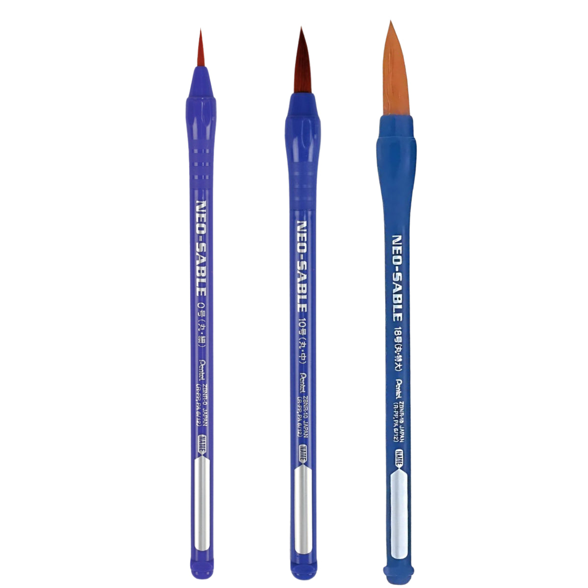 Pincel Roxo Artístico Redondo Neo Sable 1,2cm x 18,3cm Pentel - XZBNR-10