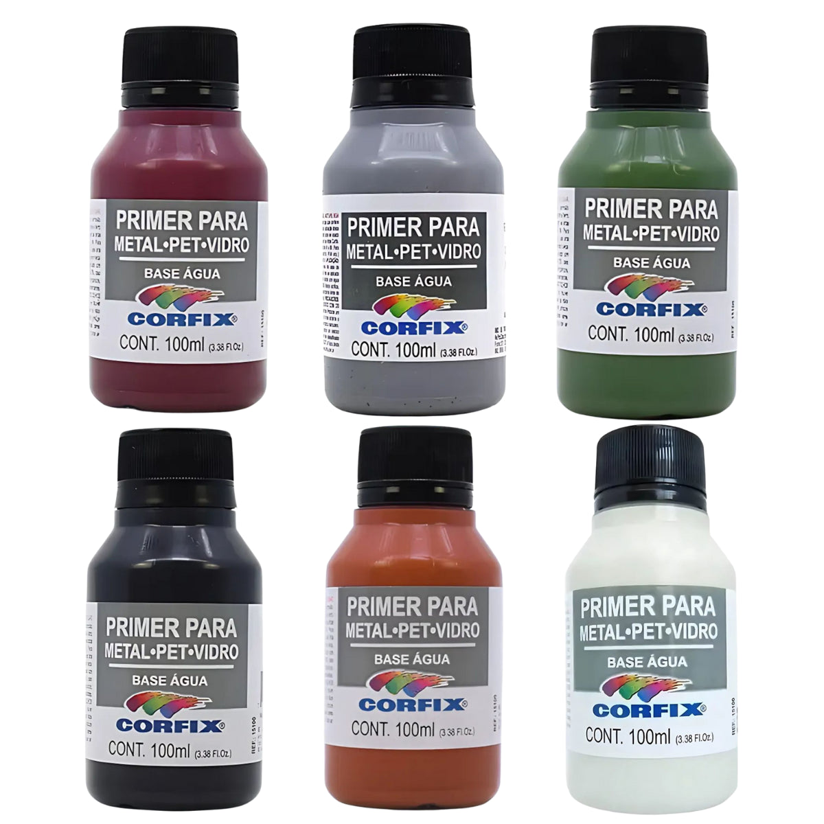 Primer para Metal/pet/vidro Corfix 100ml Cores