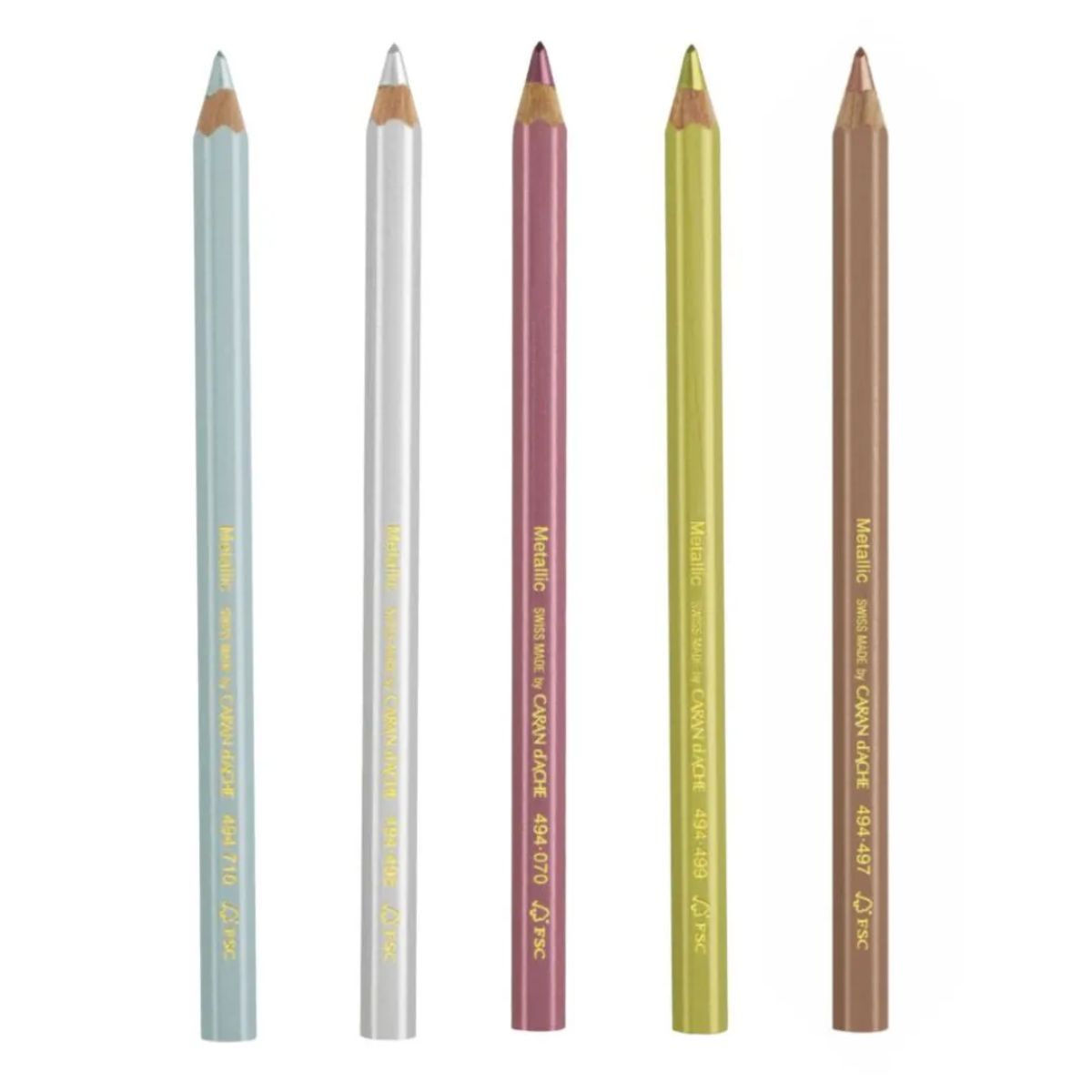Lápis De Cor Jumbo Caran d'Ache Metálico