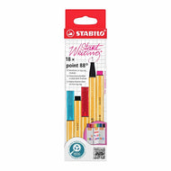 Estojo de Caneta Stabilo Point 88 0.4Mm com 18 Cores