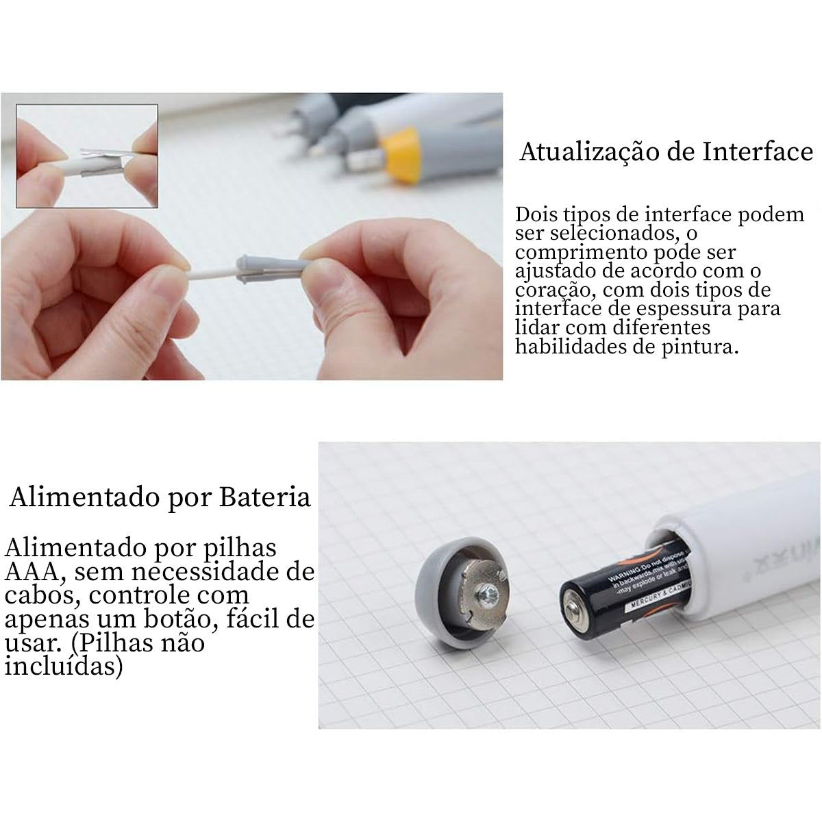 Borracha Elétrica Tenwin para Desenho Escrita e Esboços 2,3mm