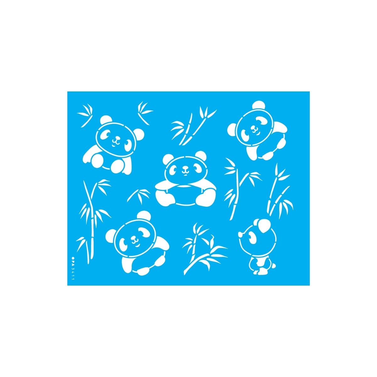 Stencil Opa 20x25cm - Infantil Pandas - 3411